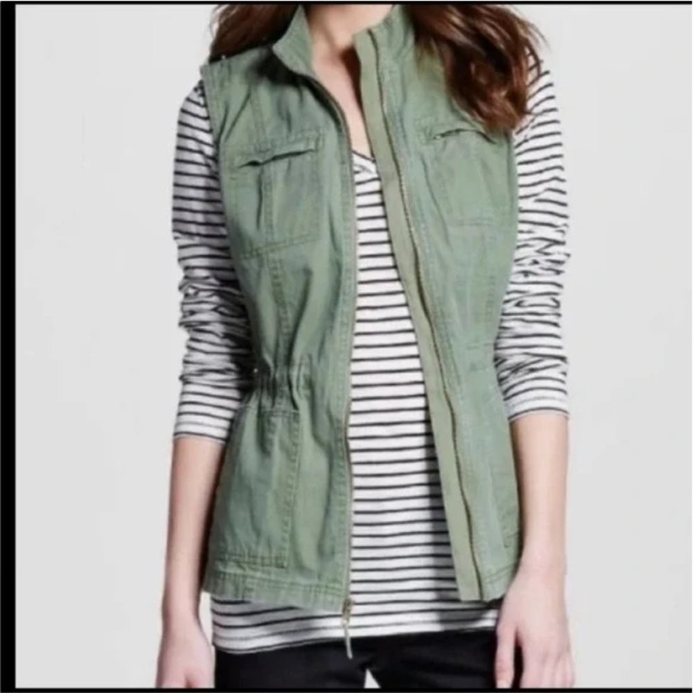 MERONA Utility Vest lightweight olive Green casual pocket